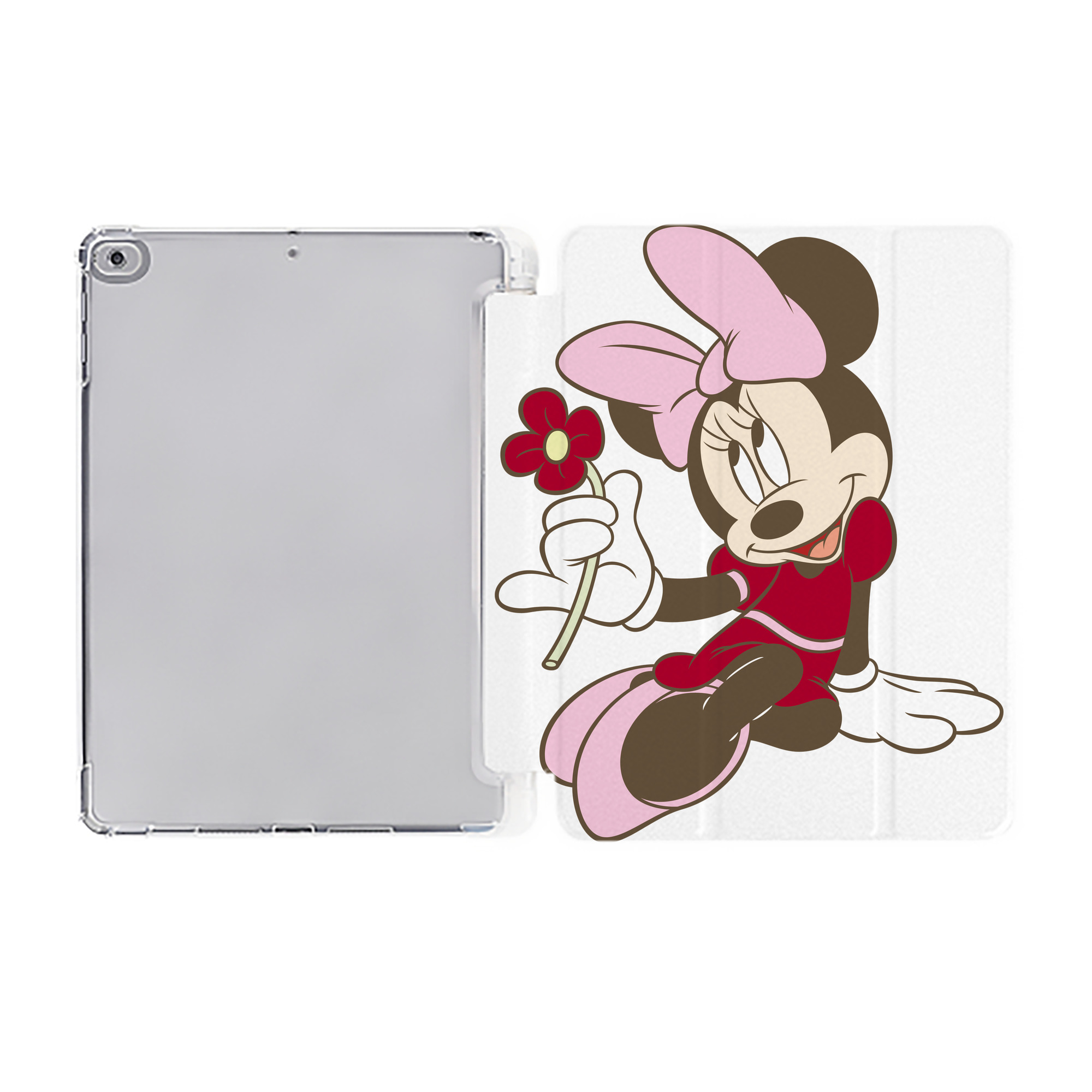 （画像用） ミッキーマウス Mickey Mouse IPad ケース ペン収納付き 三つ折りスタンド PUレザー×シリコン 対応機種9.5/10.5/10.9インチ